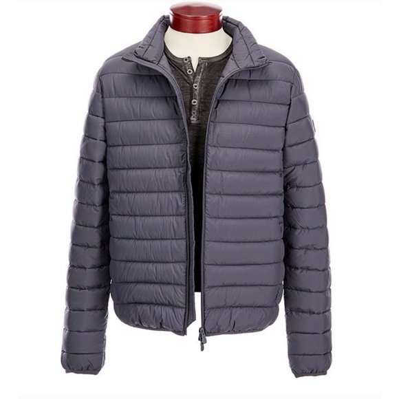 NWT Save the Duck Lewis Long-Sleeve Matte-Finish Puffer Jacket - Ebony Gray - Picture 2 of 7